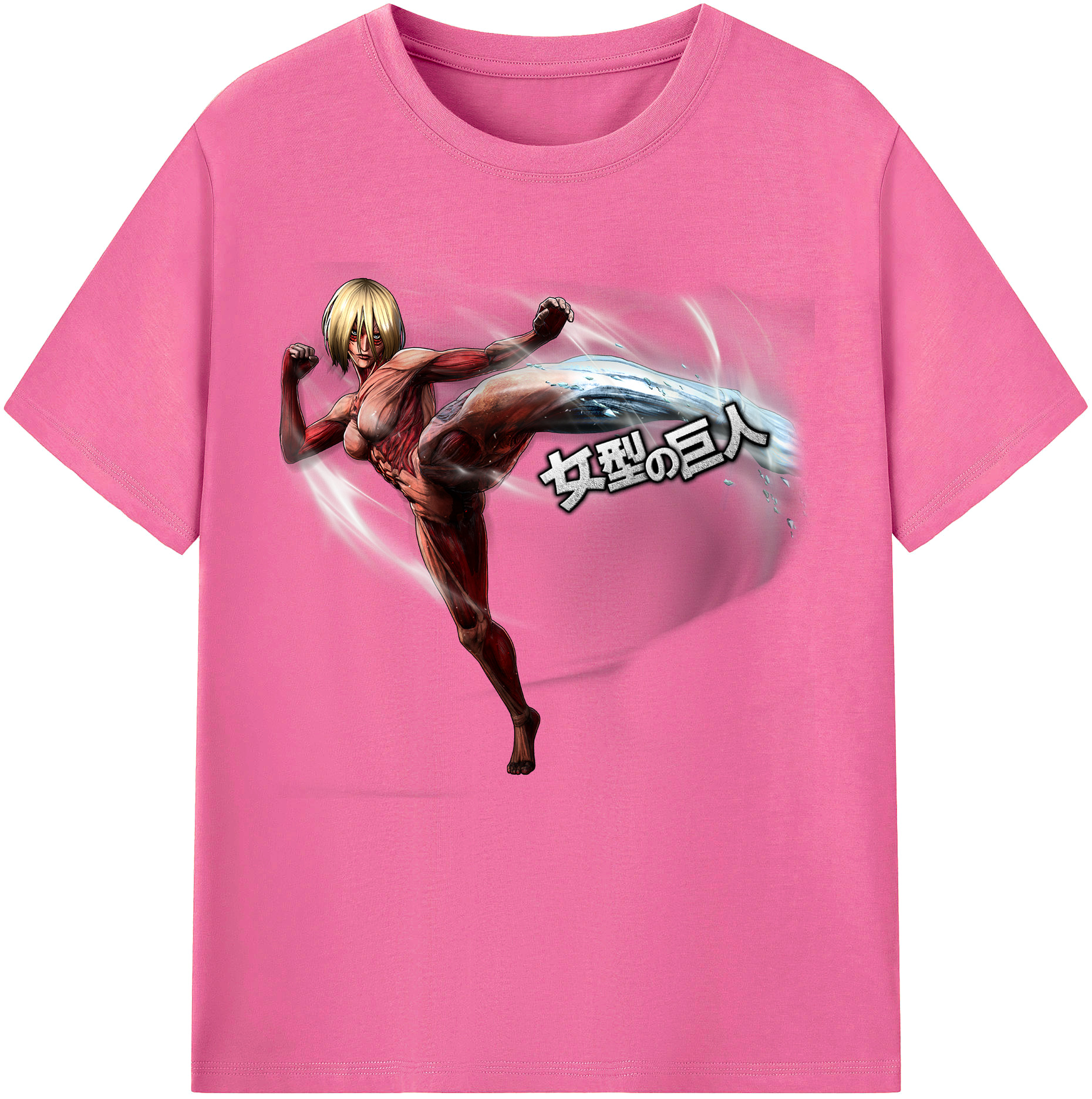 （画像用） 進撃の巨人 Attack on Titan レディースカジュアルプリントTシャツ（綿100％）